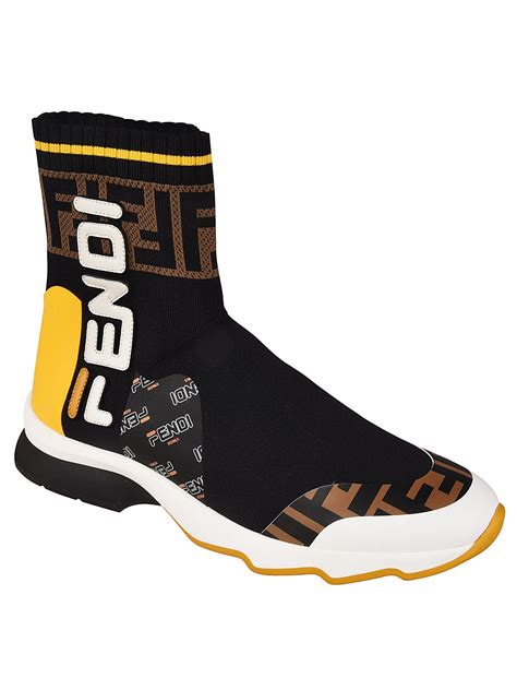 fendi fendi x fila sock sneakers|Fendi suede sneakers.